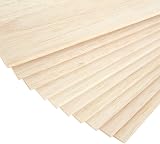 MIVIDE 12Pcs Balsa Wood Sheets 300x210x3MM A4 for Arts DIY Crafts view 4