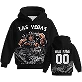 Lahhovc Custom Kid's Football Hoodie City Hooded Sweatshirt Personalized Name Number for Girls Boys Fans Gift