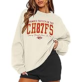 KNEYATTA Game Day Sweatshirt Women Football Sweatshirt Football Fan Long Sleeve Crewneck Casual Tops