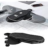 CABTE Ergonomics Desk Extender Tray, Table Mount Arm Wrist Rest Shelf | 180&deg; Swivel Elbow Arm Support, Computer Desk Extender Tray for Home and Office (Black - Rotating)