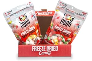 Sow Good Freeze Dried Candy Sweet Spheres 2 Pack - A Freeze Dried Candy Variety Pack of Yummy Flavors (Strawberry, Lemon, Orange, Blue Raspberry, Apple)