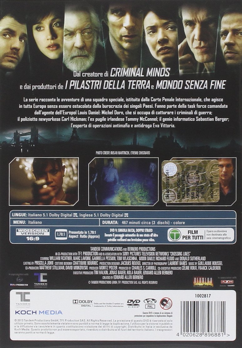 Amazoncom Crossing Lines Season 01 3 Dvd Box Set Dvd