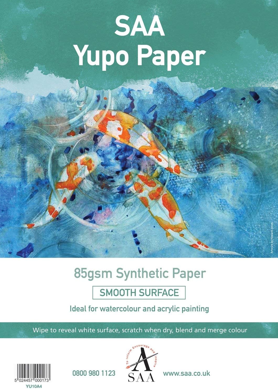 Yupo Painting Paper 10 x Loose Sheets A4 296 x 210mm 85gsm, White