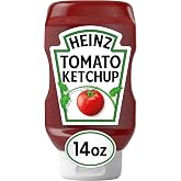 Heinz Tomato Ketchup, 14 oz Bottle | Made from Sweet, Red Ripe Tomatoes, Thick &amp; Rich, Gluten-Free, Great for Burgers &amp; Dipping, Hot Dogs &amp; Fries