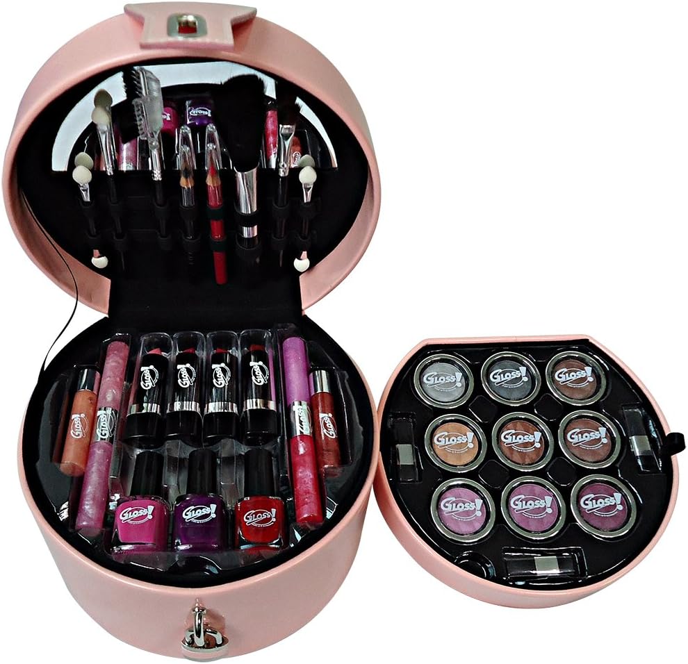Makeup Case Glam's Pink 33 Pcs Gift box, Christmas gift, gift for