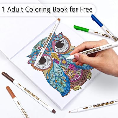 Download Buy Metallic Marker Pens Shuttle Art 30 Colors Metallic Paint Markers With 1 Coloring Book Fine Point For Diy Card Calligraphy Art And Crafting Projects Works Great On Black Paper Scrapbooks Rock