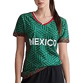 shanovelle Mexico Women Soccer Jersey Sports Fans Outdoor T-Shirts Athletic Slim Fit Activewear Tee Soccer Jerseys