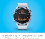 Garmin fenix 6 Pro Solar GPS Watch Multisport Training Music Pay Mineral Blue view 2