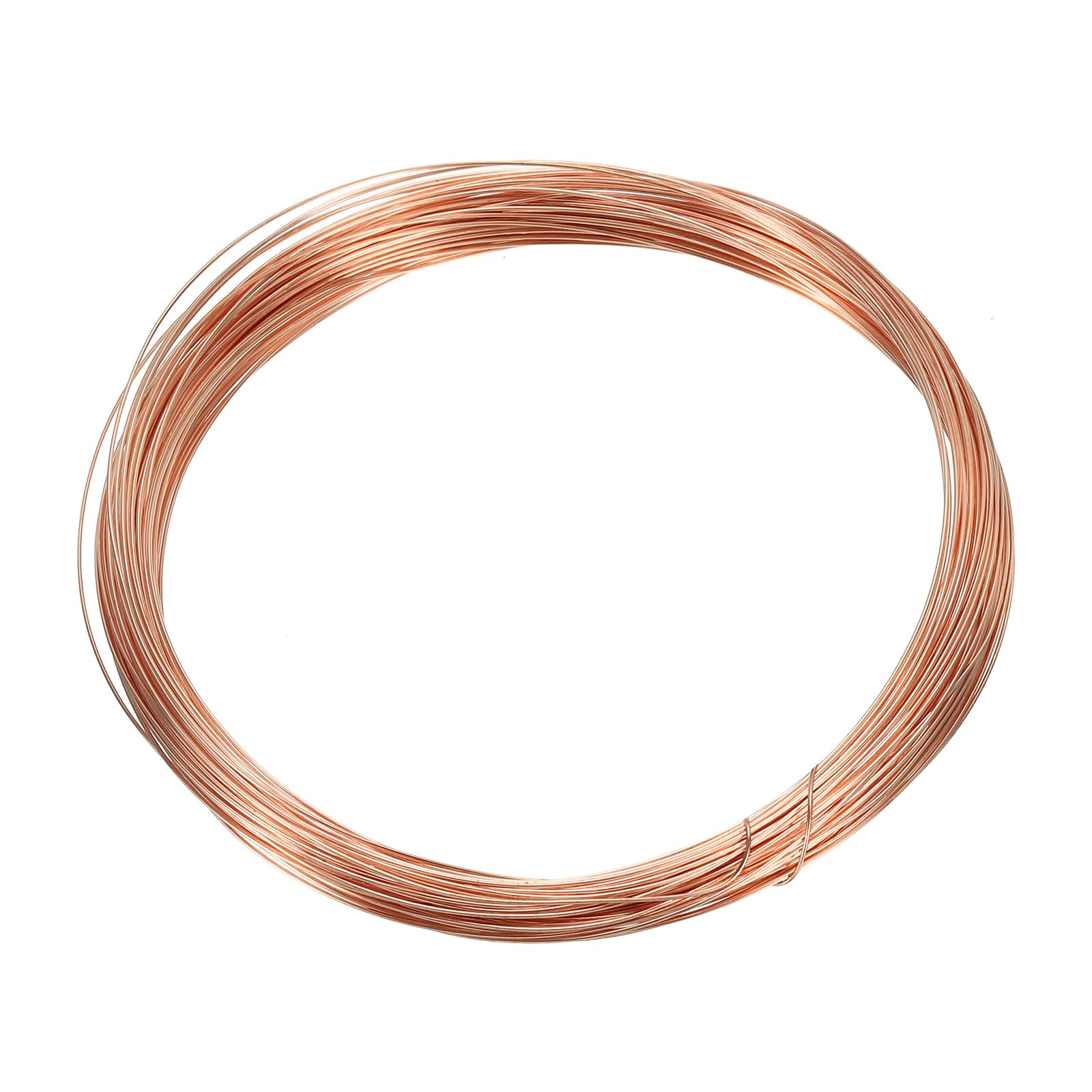 PATIKIL 66 Feet Solid Bare Copper Wire, 25 Gauge 99.9% Pure Copper Wire 0.5mm Soft Beading Wire Metal Plant Stem Ties for Jewelry Craft (20m)
