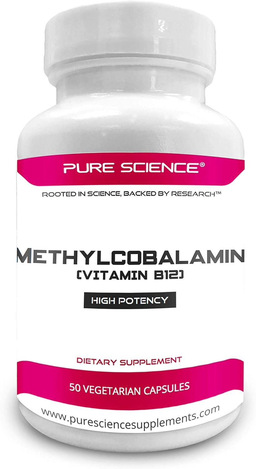 Pure Science Methylcobalamin 8000mcg de vitamine B12 avec 5mg BioPerine