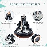 YYW Handmade Ceramic Backflow Incense Burner, Lotus Leaf Design view 4
