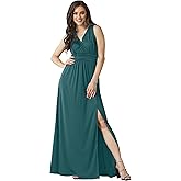 KOH KOH Womens 2026 Long Sleeveless Bridesmaid Cocktail Evening Maxi Dress