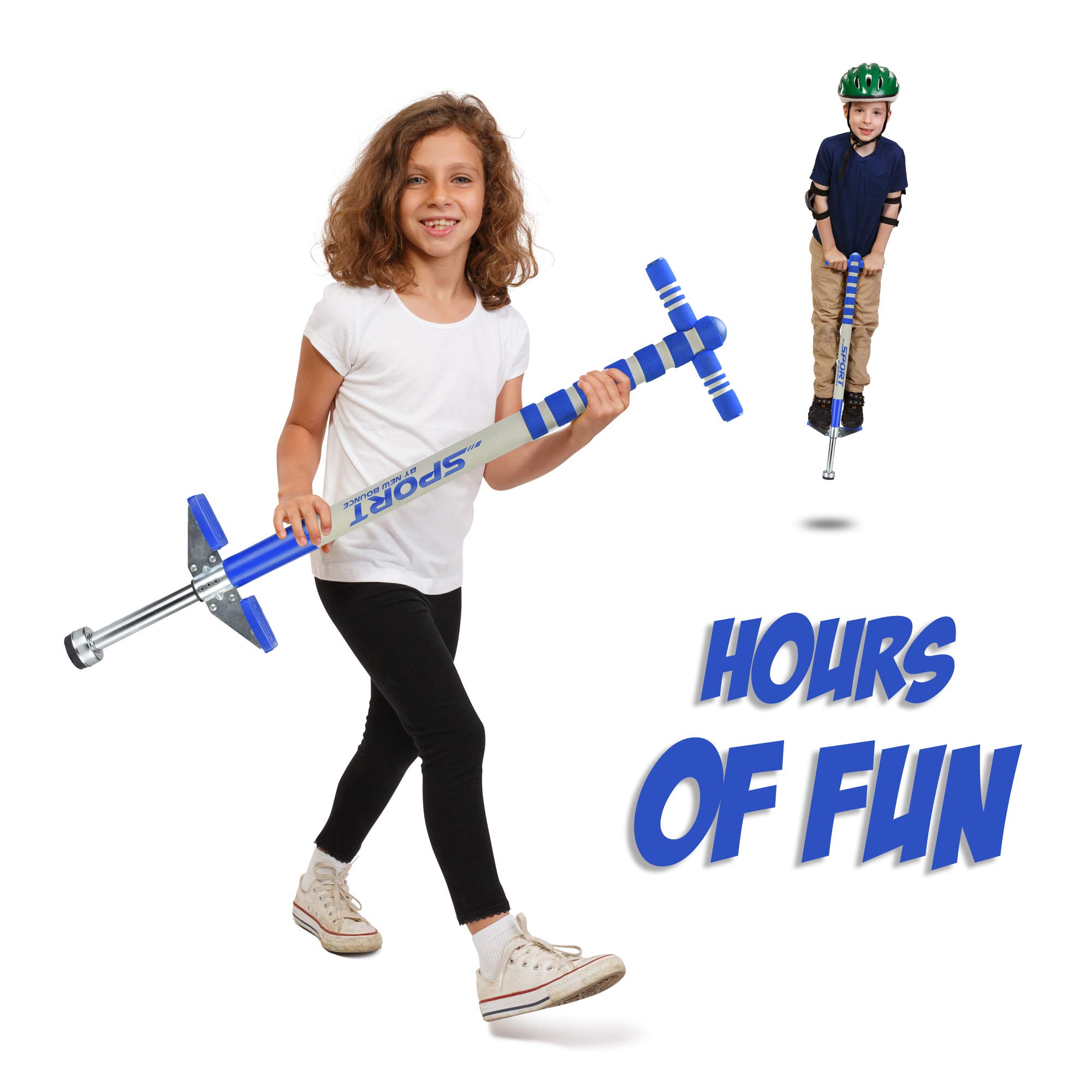 New Bounce Pogo Stick for Kids - Pogo Sticks, 40 to 80 Lbs - Sport Edition, Quality, Easy Grip, PogoStick for Hours of Wholesome Fun