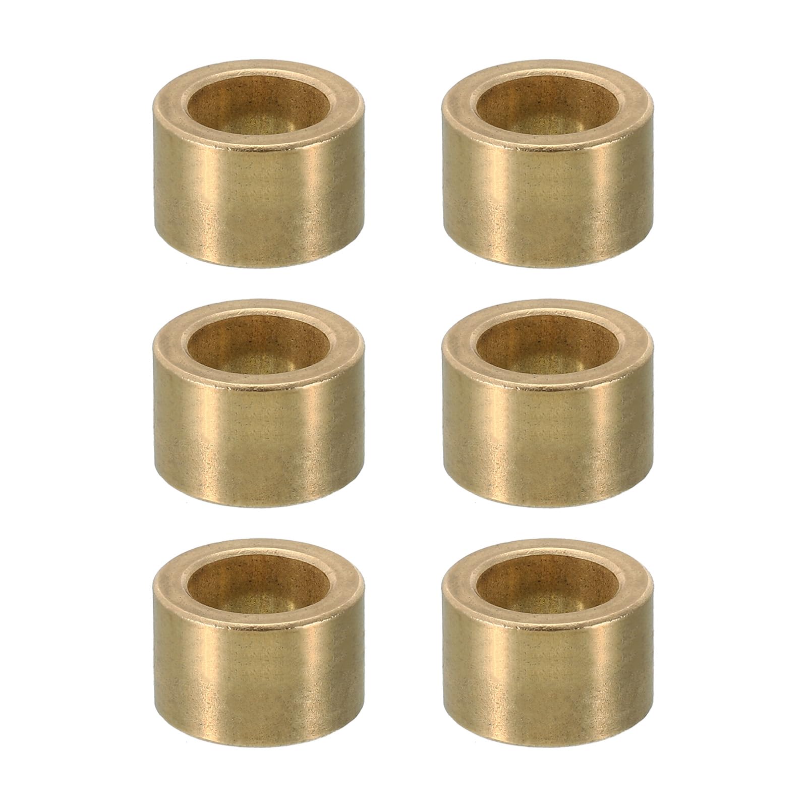 PATIKIL M12 Brass Spacers, 6 Pcs Metal Spacer Brass 12mm ID x 18mm OD x 12mm L Brass Spacers Screw Standoff for 1/2 Inch or M12 Screw