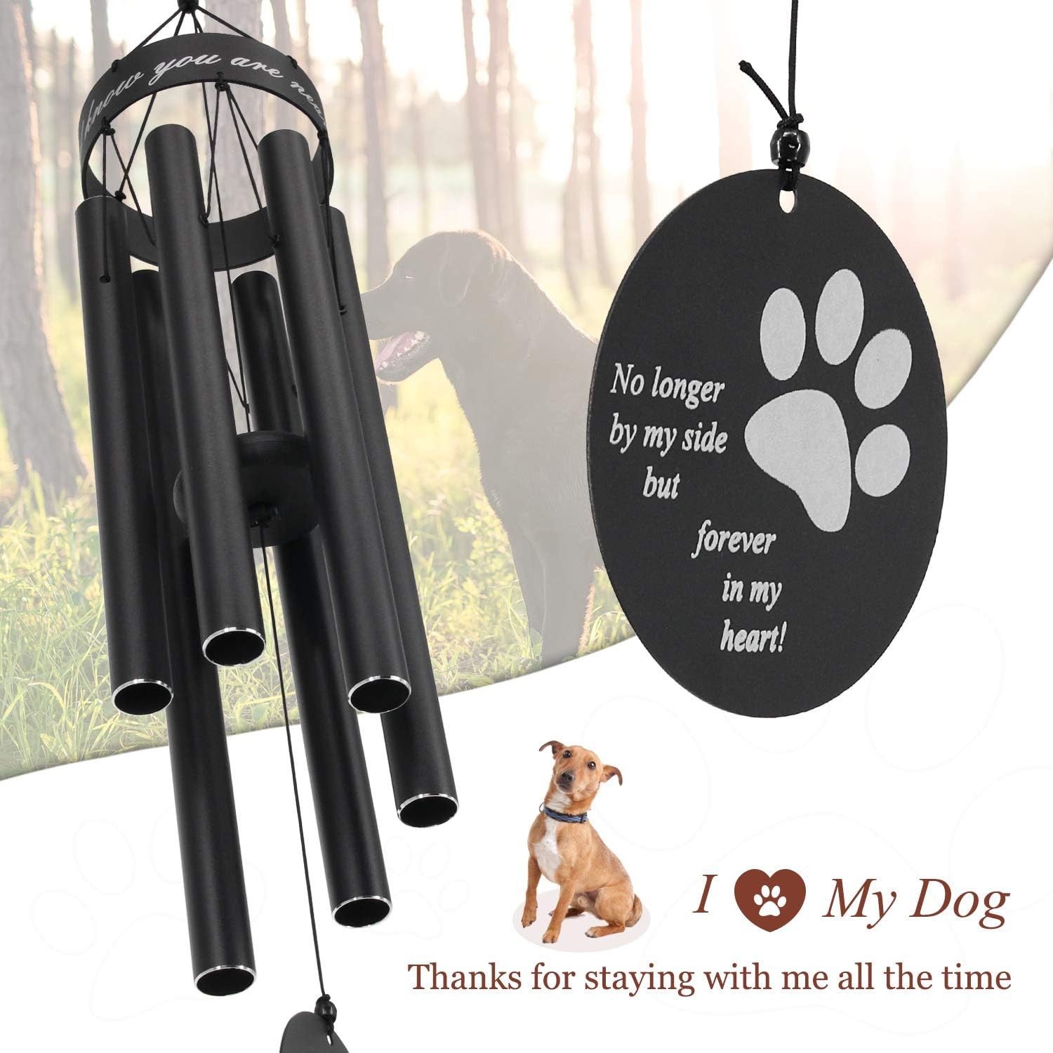 personalized pet wind chimes