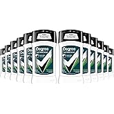 Degree Men UltraClear Antiperspirant Deodorant Black+White, Pack of 12, 72-Hour Sweat and Odor Protection Antiperspirant For Men With MotionSense Technology 2.7 oz