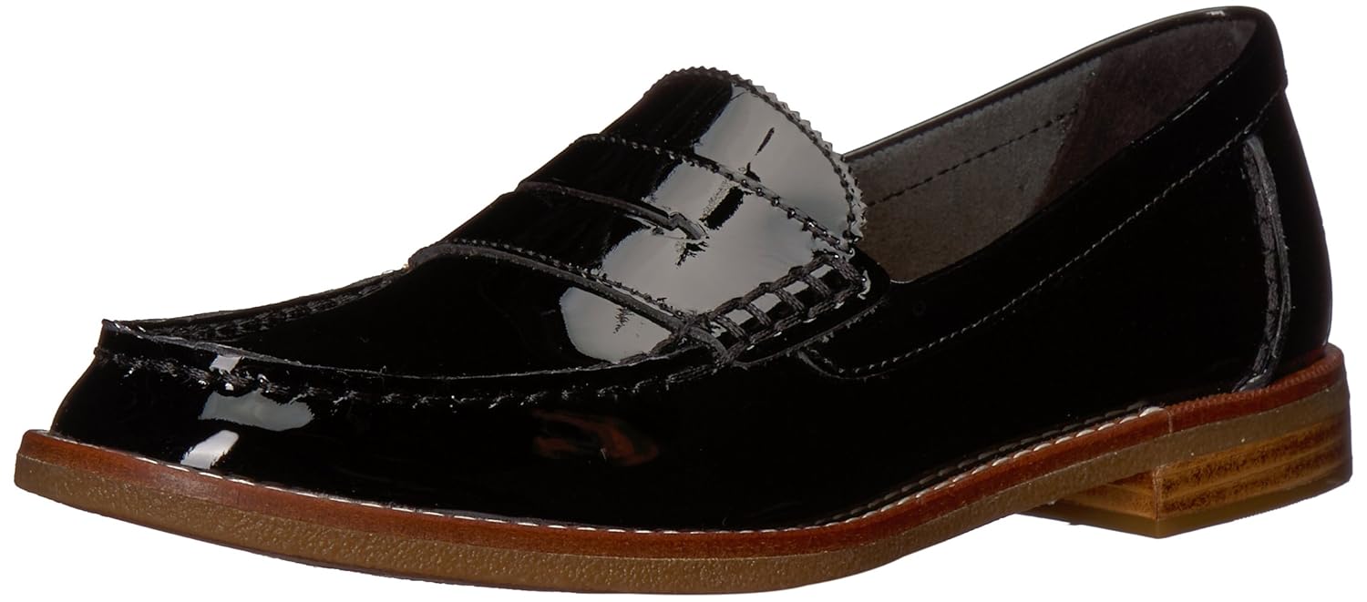 sperry black loafers womens