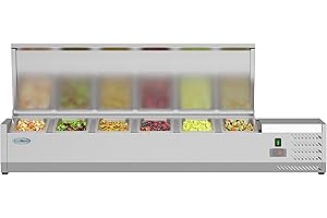 KoolMore SCDC-6P-SSL Commercial-Refrigerator, 59 Inch, Silver, 0 cubic feet