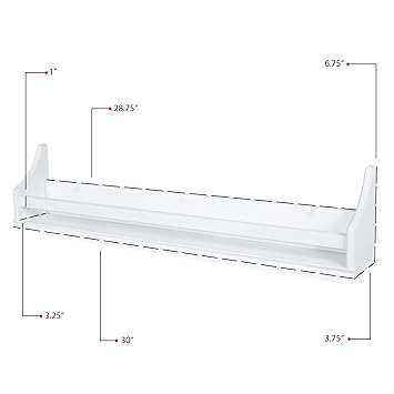 white shelves for baby room