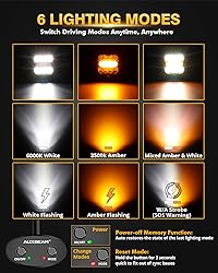 Auxbeam 6 Modes Amber White LED Pods XP-Ultra