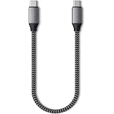Satechi USB-C to USB-C Cable (10-Inch), 100W Charging, Space Gray | for iPhone 18 to 15 series, iPad Air/Pro, MacBook Air/Pro/Neo, Galaxy S25, Android, Windows