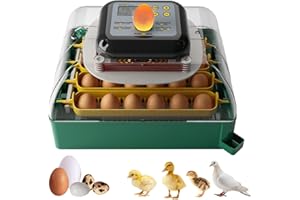 Shaledig 24 Eggs Incubators for Hatching Eggs with Automatic Egg Turning & Humidity Control & Digital Temp & Egg Candler, 360