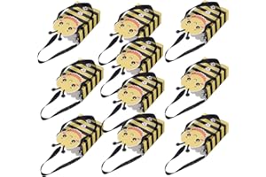 HOMOCONO 10pcs Bee-themed Candy Party Favor Bags with Handle for Shower, Birthday, Wedding Treat Boxes