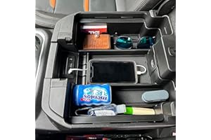 TACOBRO Center Console Organizer Compatible with 2020-2023 Silverado/Sierra 2500/3500HD/ 2019-2022 Chevy Silverado 1500 / GMC Sierra 1500 Accessories - Full-Coverage Insert Tray, ABS material Black