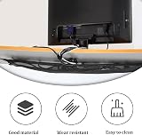 Miawtro Under Desk Cable Tray 30x70cm Flexible Management 16 Buckles Screws view 3