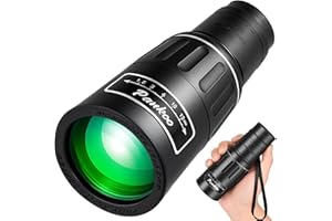 Pankoo 16X52 Monocular Telescope, 2025 High Power Prism Compact Monoculars for Adults Kids, HD Monocular Scope for Bird Watching Hiking Concert Travelling, D-Black