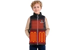 Venustas Boys Heated Vest with Battery Pack, Lightweight Warmer Electric Puffer Vest for Skiing