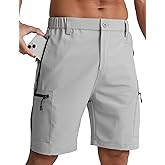 APTRO Men's Cargo Shorts 9" Quick Dry Lightweight Work Shorts for Men Golf Hiking Casual with 5 Zipper Pockets