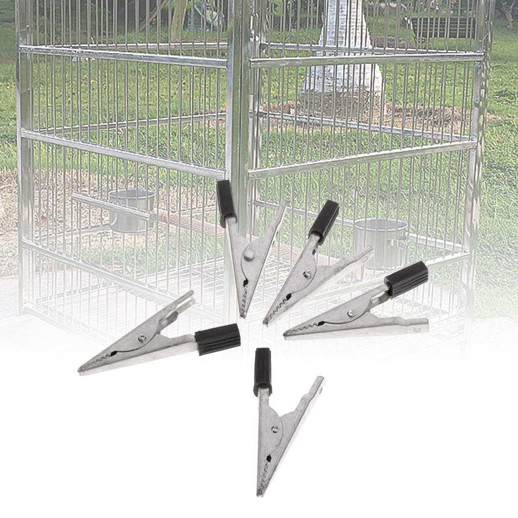 Autone 5pcs Cage Clip Parrots Birds Prevent Escape Metal Safety Door