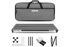 GHOSTFIRE Ghost Fire Guitar Pedal Board Aluminum Alloy Effect Pedalboard 22"x9.8" with Carry Bag,V series (V-LITTLE 22)