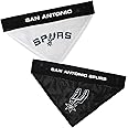 Pets First NBA DOG BANDANA - SAN ANTONIO SPURS REVERSIBLE PET BANDANA. 2 Sided HOME & AWAY Sports Bandana with a PREMIUM Embroidery TEAM LOGO, Large/X-Large.