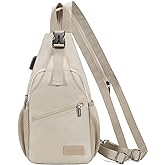 LOVEVOOK Sling Bag for Women Casual Daypack Nylon Crossbody Sling Backpack Travel Shoulder Bag Hiking Daypack | Casual Daypack, Nylon, Travel, Hiking, Daypack