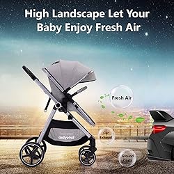 Lortsybab 2-in-1 Baby Stroller with Bassinet Mode