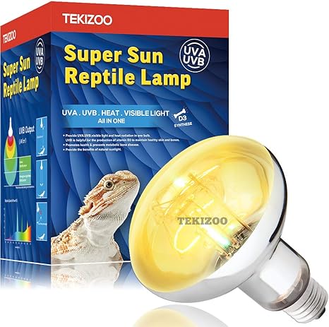 tekizoo uva uvb lampara solar de alta intensidad autobalastado calor basking lampara luz bombilla para reptiles y anfibios