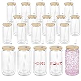 Maucircol 16 Oz Acrylic Snowglobe Tumbler, 20 Pack
