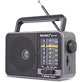 Portable AM/FM Transistor Radio with Loud Speaker, Battery or USB Powered - Compact Emergency Radio for Indoor, Outdoor, Travel & Storms (Model BJL-671)