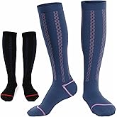 2 Pairs Medical Compression Socks for Men and Women, 30-40mmHg Extra Firm Compression Stockings for Support Circulation