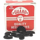 GUARD Quality Heel &amp; Toe Plates Polyurethane (Plastic) Taps Savers 10 Pair Self-Adhesive with Nails! Made in USA! (#0)