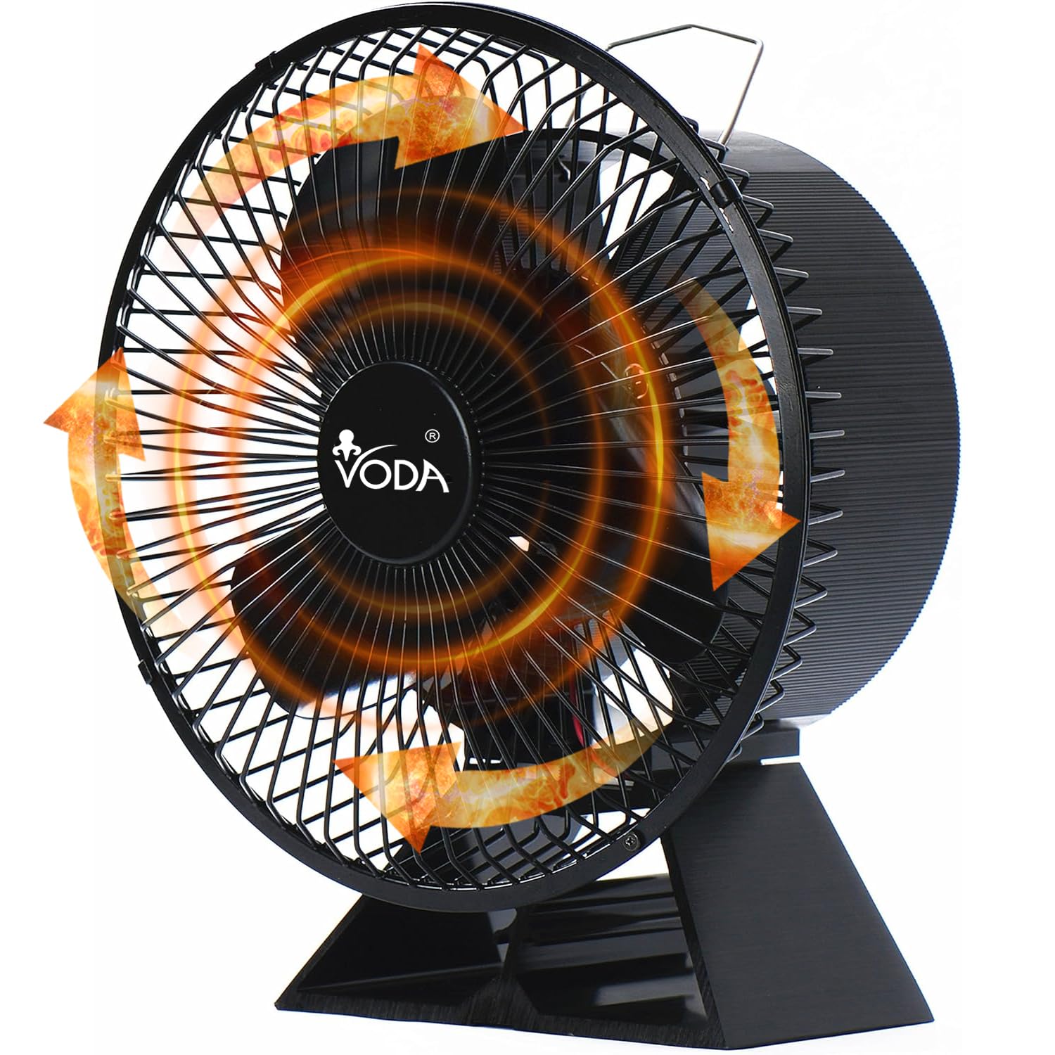 VODA Heat Powered Stove Fan with Protective Cover