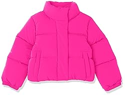 Amazon Essentials Girls' Cropped Full-Zip Puffer