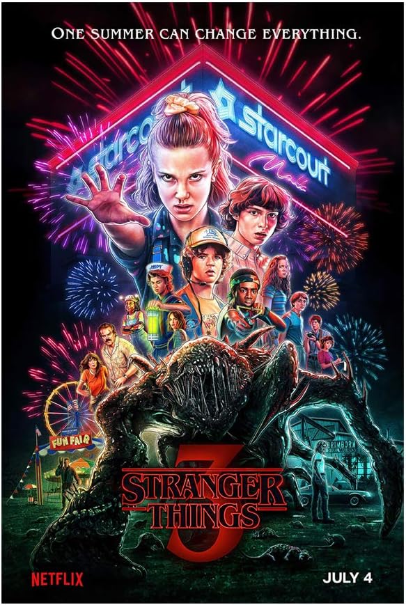 Stranger Things 3 TV Show Poster 24”x36” (33.02 x 48.26 cm)
