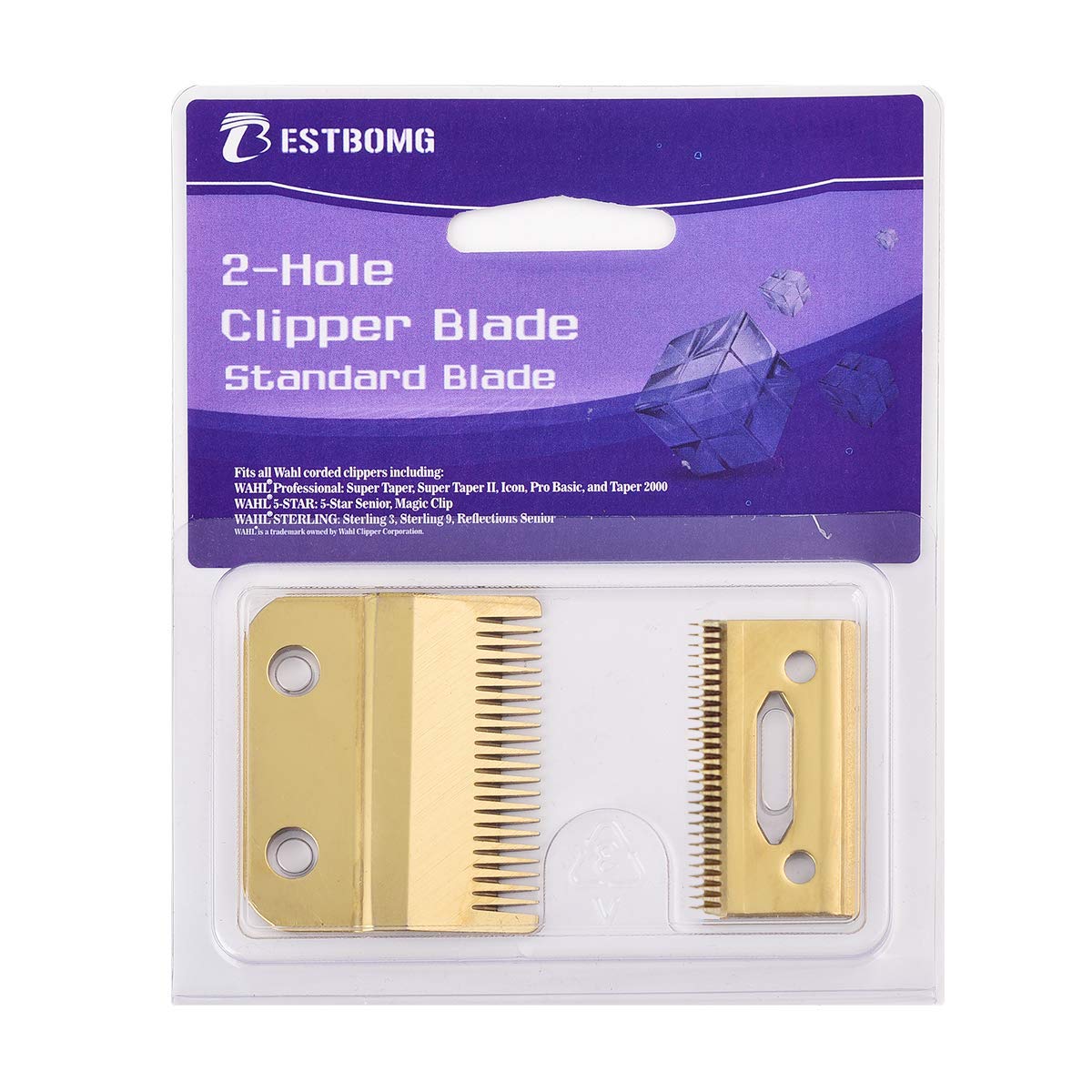 Cosyonall Professional 2-Hole Flat Fade Blade Trimmer Clipper Replacement Blades #2161 -Compatible with 5 Star Senior, Magic Clip, STERLING Clipper/Trimmer-Upgrade