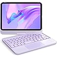 GreenLaw Keyboard Case for iPad mini 7(2024) & Mini 6 (2021) 8.3", Smart Touchpad, 7 Color Backlit, Type-C Rechargeable, 360° Rotate Keyboard Case for iPad mini 7th/6th Generation, Purple