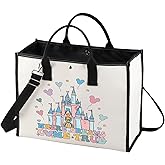BWWKTOP Enchanted Kingdom Tote BagFantasy Land Inspired Gifts Where Dreams Come True Shoulder Bag Fairy Tale Vacation Merch