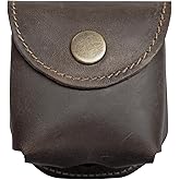Cowhide Leather Zyn Holder- Vintage Handmade Brown Thick Grain Leather Dip Can Holster-Snuff Holder Compatible with ZYN, Copenhagen, Skoal, Kodiak, etc-Belt Accessories for Men
