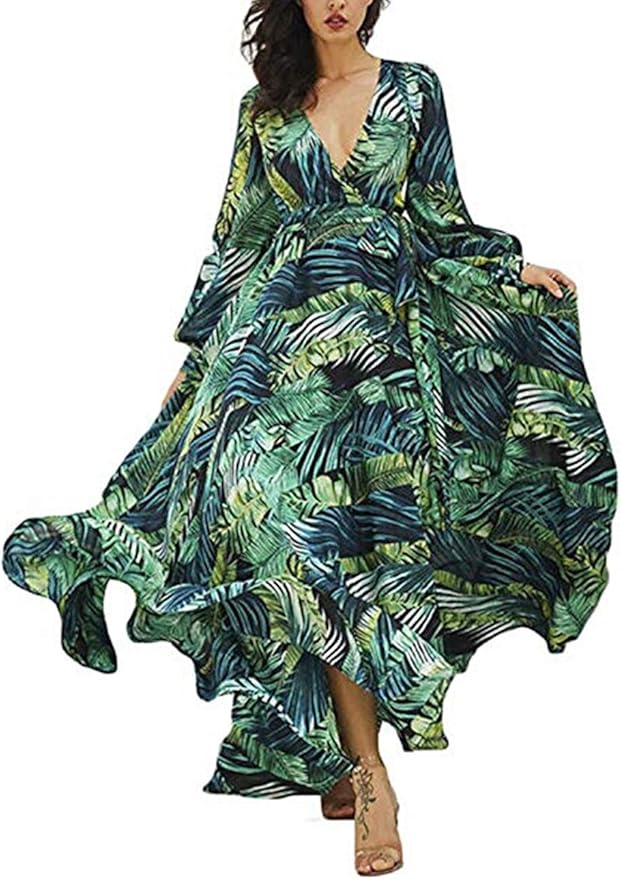 womens tropical maxi dresses